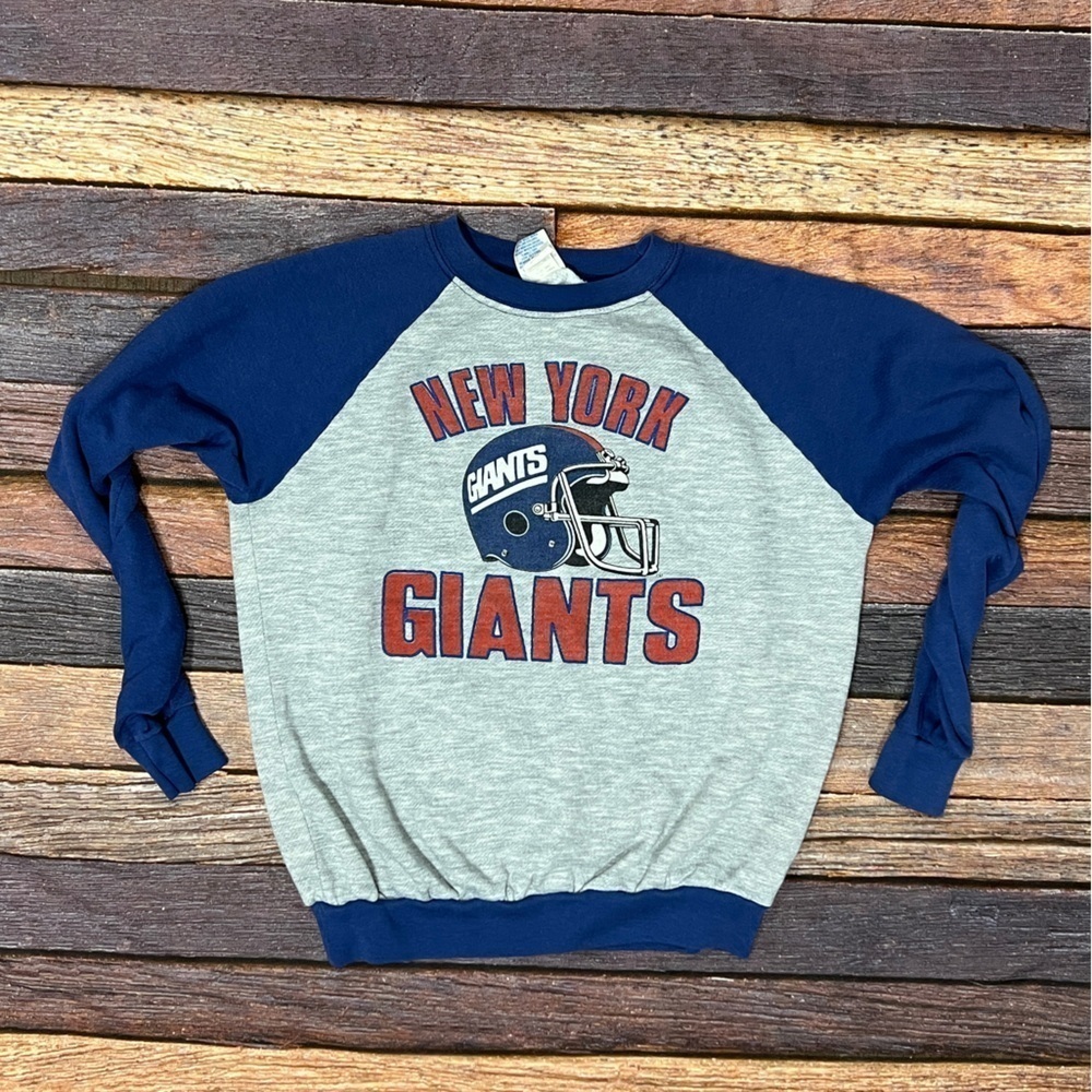 New York Giants NFL Football Vintage Boys Kids Youth 1980s Sweatshirt